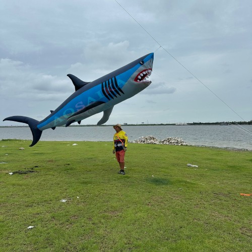 6M/12m shark kite pendant 40d ripstop nylon