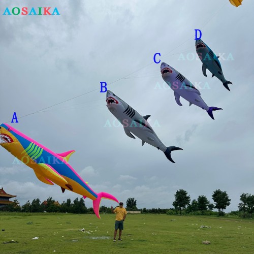 6M/12m shark kite pendant 40d ripstop nylon