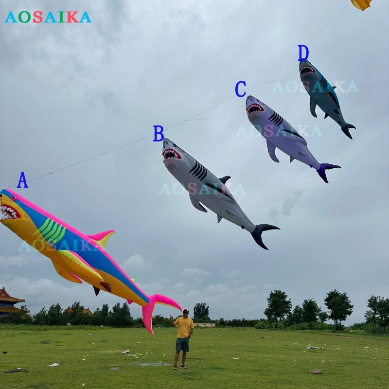 6M/12m shark kite pendant 40d ripstop nylon 