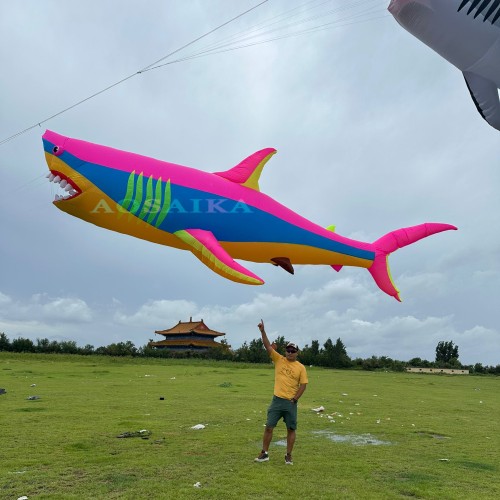 6M/12m shark kite pendant 40d ripstop nylon