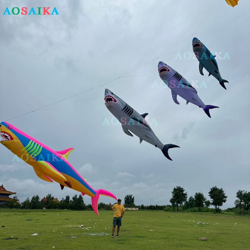6M/12m shark kite pendant 40d ripstop nylon
