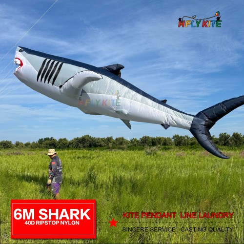 6M shark kite pendant 40d ripstop nylon