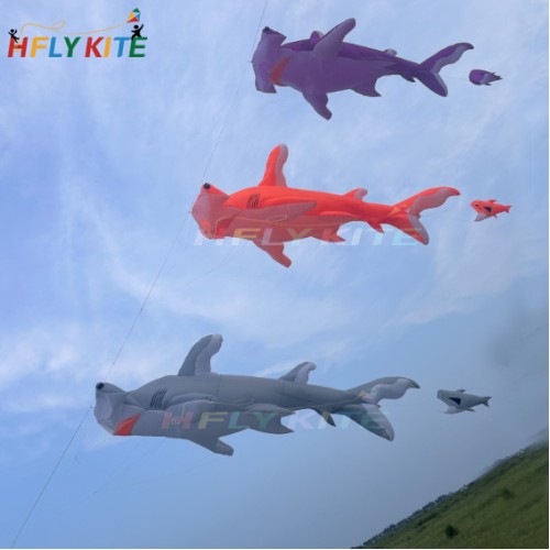 7.5M hammerhead shark kite pendant 40d ripstop nylon
