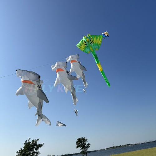 7M hammerhead shark kite rendant 40d ripstop nylon