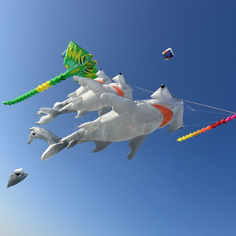 7M hammerhead shark kite rendant 40d ripstop nylon 