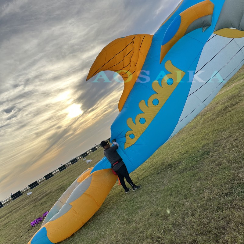 New Arrival Soft Inflatable 10M Roc Kite Pendant 40d Ripstop Nylon Adults High Quality Colorful Animal Show Kites 