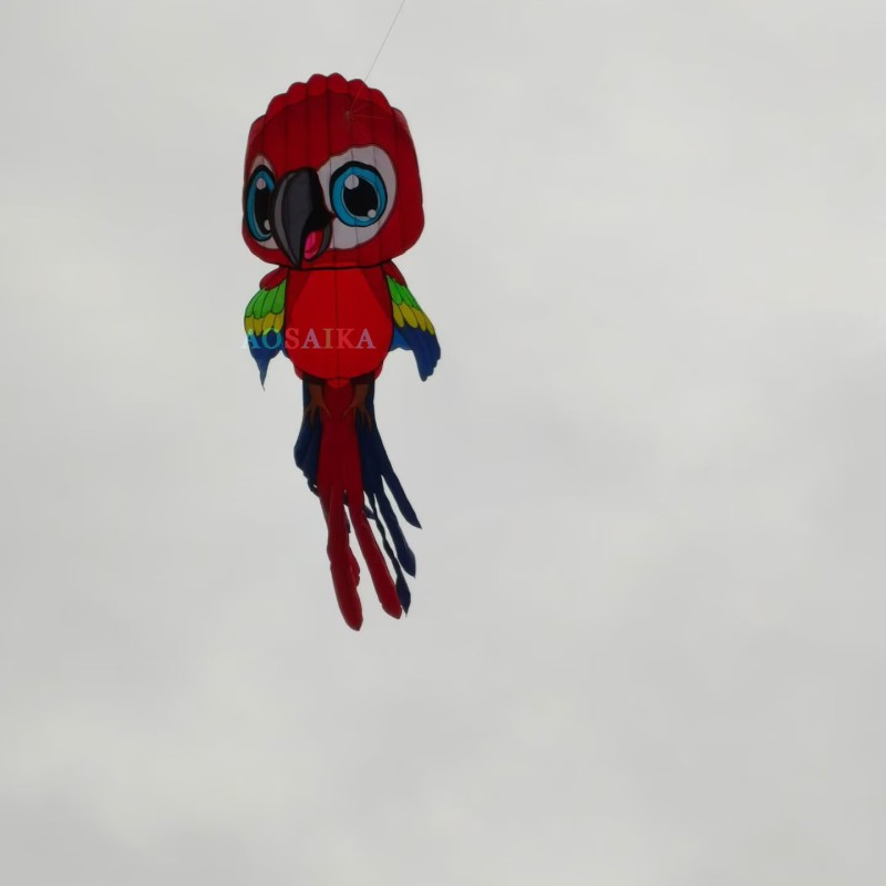 8M parrot kite pendant Polyester cloth Adults High Quality Colorful Show Kite 