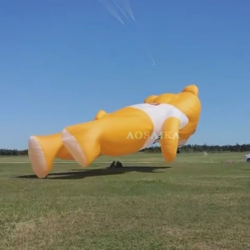 20m Bear Kite Pendant 40d Ripstop Nylon For Adults High Quality Colorful Show Kites