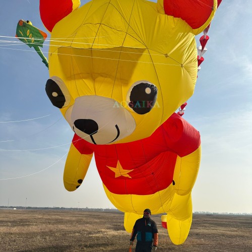 10M Bear kite  pendant 40d Ripstop Nylon For Adults High Quality Colorful Show Kite