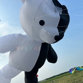Soft Inflatable 3.5M bear kite pendant 40d ripstop nylon 