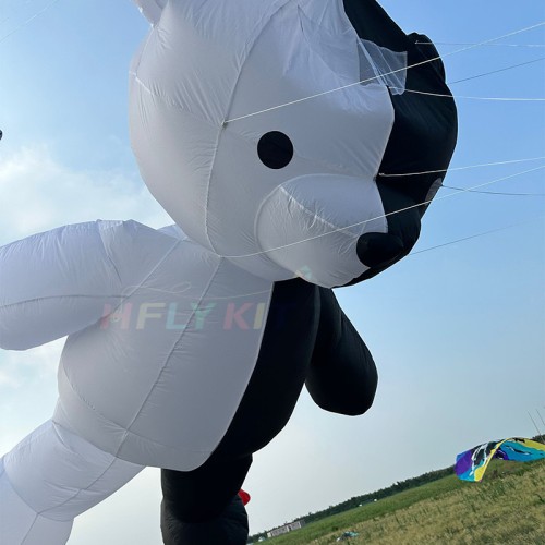 Soft Inflatable 3.5M bear kite pendant 40d ripstop nylon