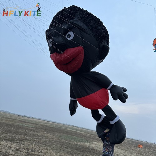 5M black people kite pendant 40d ripstop nylon