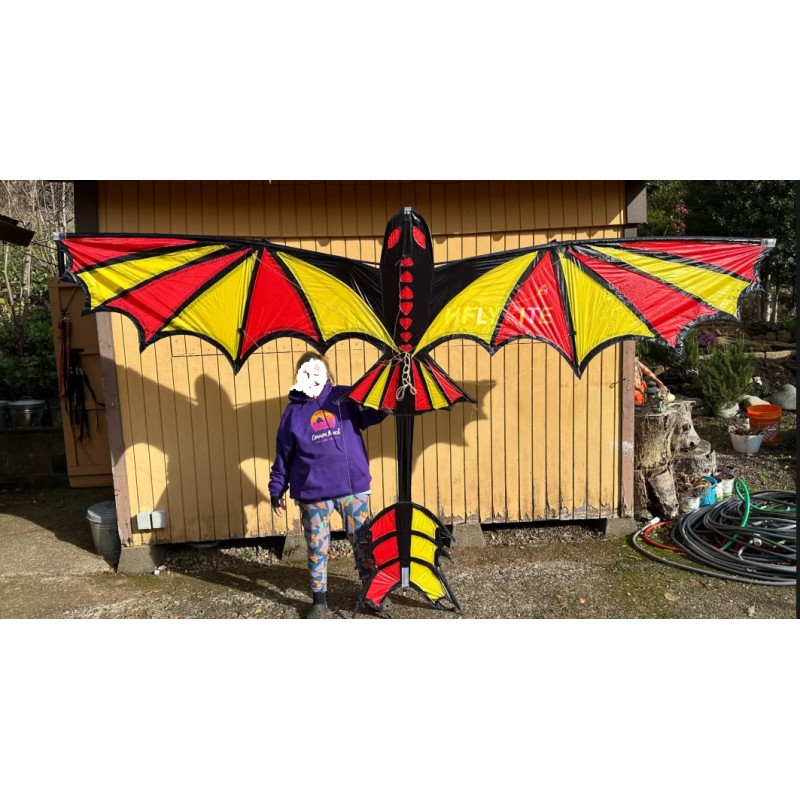 new arrival 4m flying dragon kite 40d ripstop nylon 