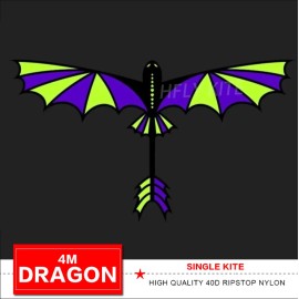 new arrival 4m flying dragon kite 40d ripstop nylon 