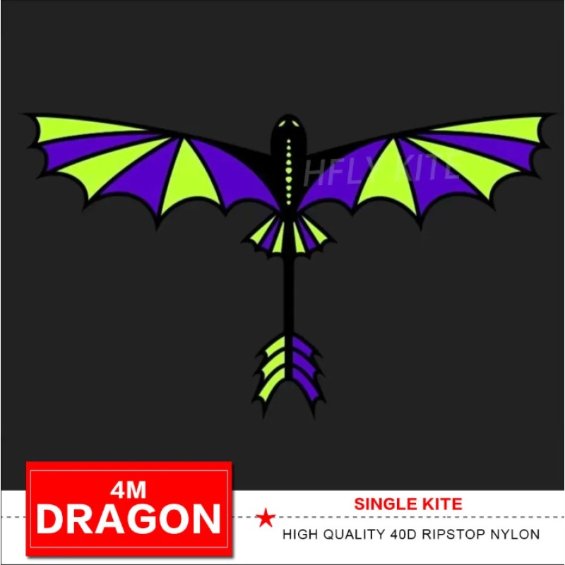 new arrival 4m flying dragon kite 40d ripstop nylon 