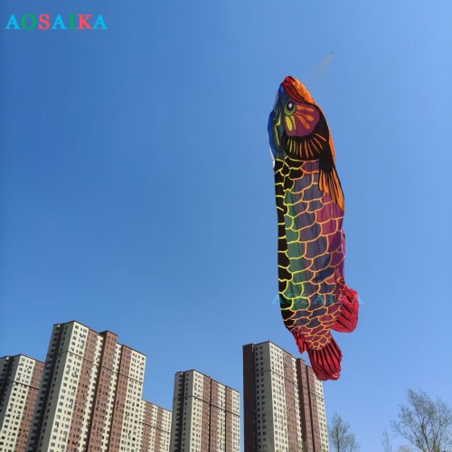 15M Dragon fish kite 40d ripstop nylon For Adults High Quality Colorful Show Kites